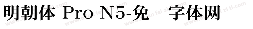 明朝体 Pro N5字体转换